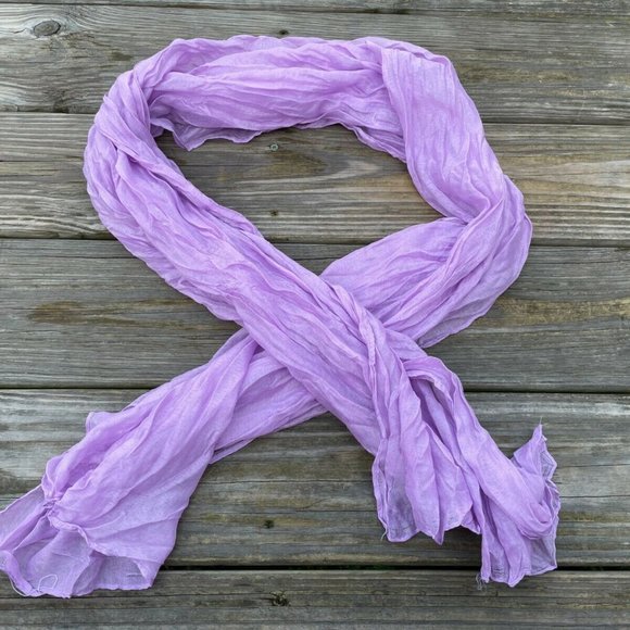 Women Scarf Light Purple Neck Band Fashion Scarf Long Scarf 60X30 inches - Picture 1 of 8